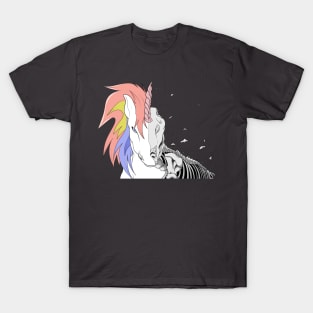 rainbow unicorn skeleton T-Shirt